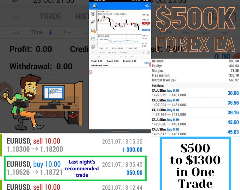 I will give you my Forex Bot a Forex EA for Forex Trading