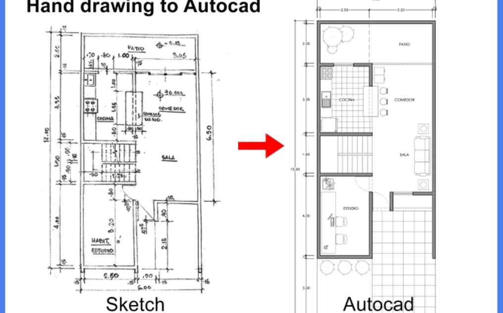 I will draw, redraw 2d architectural floor plan, blueprint autocad