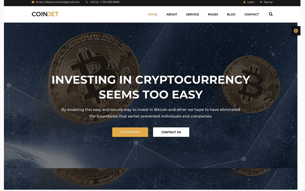 create bitcoin investment website for cryptocurrency business