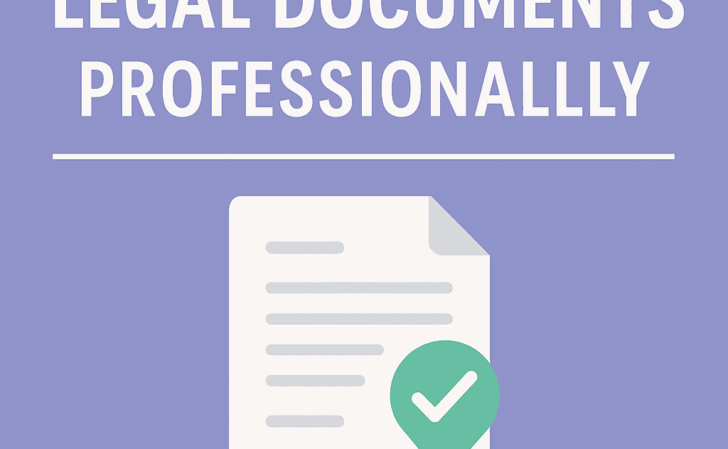 "I will draft or review legal documents professionally"