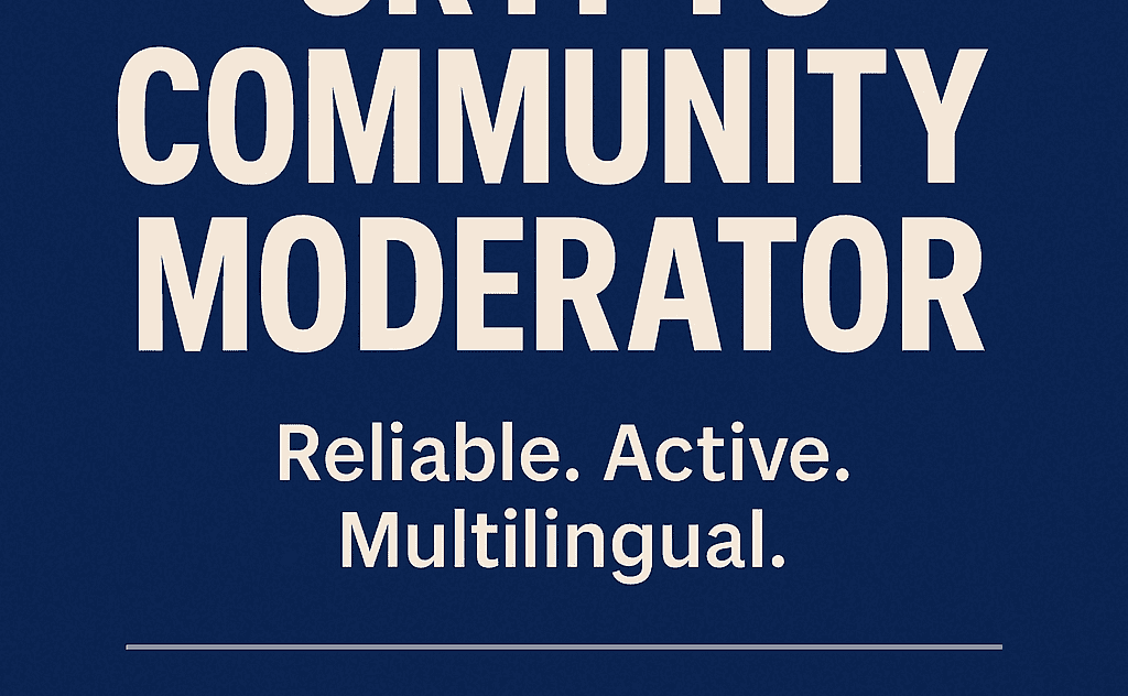 I will moderate your crypto Telegram or Discord community professionally