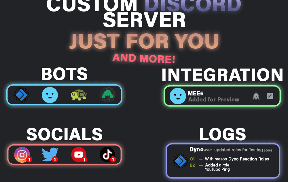 I will make a custom Discord server for you (Deluxe)