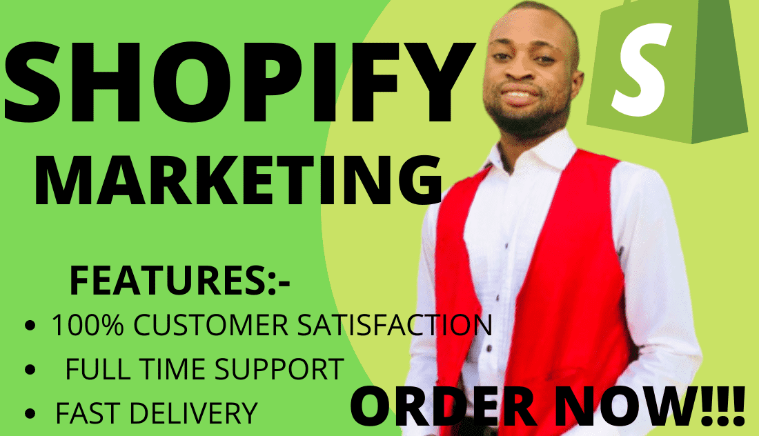 I will do shopify marketing sales funnel shopify promotion shopify store