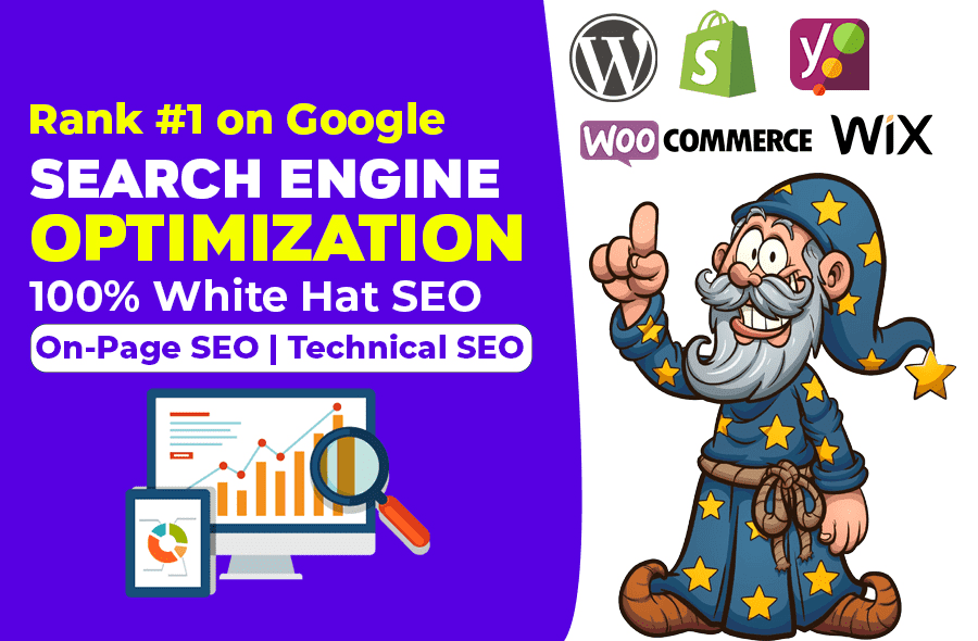 I will optimize website onpage technical SEO service wordpress shopify wix squarespace