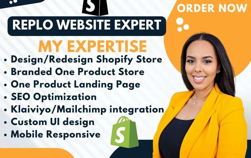 I will design shopify landing page redesign using replo shogun pagefly ecomposer zipify