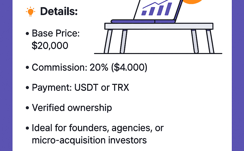 Earn 20% Commission – Help Us Sell Our SaaS Startup ($20,000 Base)