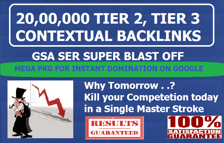 I will mega blast 1,999,999 contextual backlinks, be wary of negative SEO