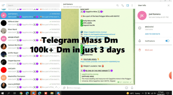 I will do organic viral twitter promotion and tg bulk dm