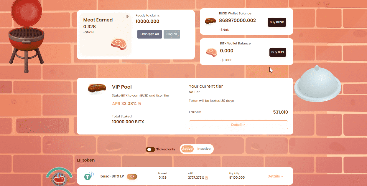 Staking/Yield Farming platform