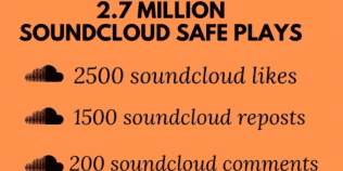 2.7 million soundcloud PLAYS + 2500 Sound Cloud LIKES+ 1500 Reposts + 200 Soundcloud Comments