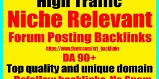 I'll provide you 25  niche relevant forum posting backlinks