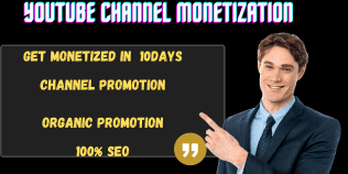 I will do organic youtube promotion to get you monetized