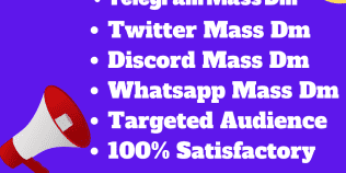 i will do telegram mass dm, twitter mass dm, discord mass dm, instagram mass dm, mass dm