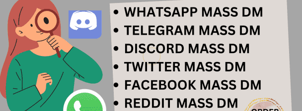 I will discord mass dm twitter mass dm telegram mass dm whatsapp mass dm instagram mass dm facebook mass dm