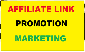 I will do affiliate link promotion, affiliate marketing