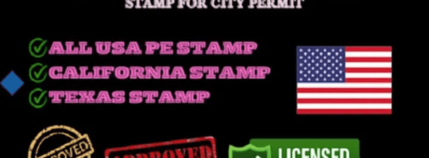 I will do florida, california and texas stamp architectural drawing for city permit