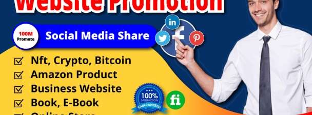 I will promote your website, amazon product, book, blog, crypto, nft, or any link