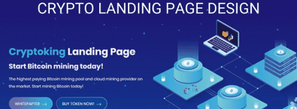 Create cryptocurrency website, landing page