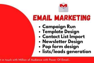 I will do email marketing campaign email blast klaviyo sales flow lists lead generation