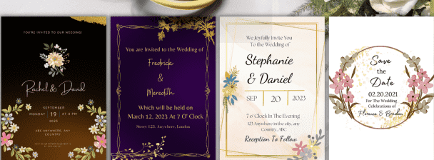 I will design invitation cards for your party/wedding/engagement