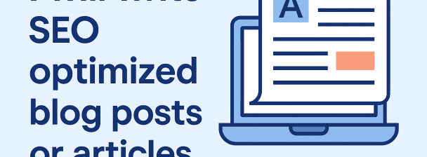 I will write SEO-optimized blog posts or articles on any topic
