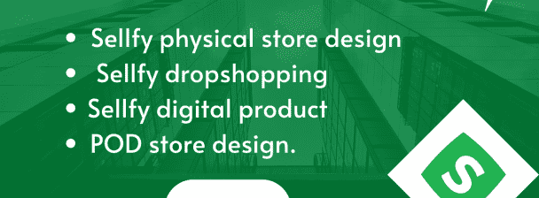 I will do sellfy shopify website design with dropshipping physical store pod store