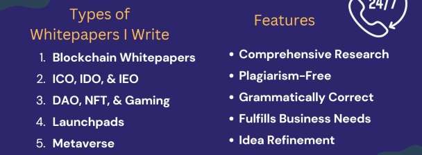 I will write Whitepaper for your NFT, ICO, ICO, Metaverse, and other Crypto Projects