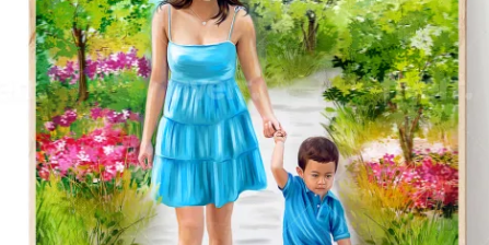 I will draw digital portrait art in oil painting from photo