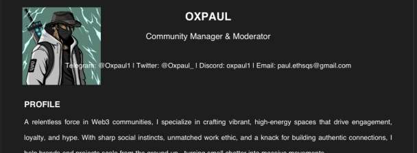 Looking for a reliable Web3 community guy? I got you.