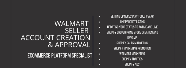 I will create and setup walmart seller account with walmart approval