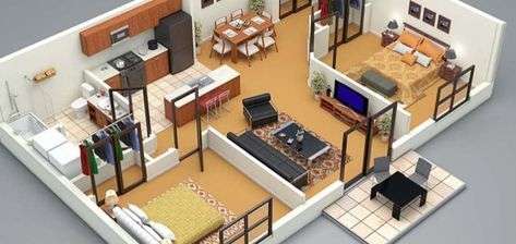 3d render realistic 3d floor plan,exterior, interior