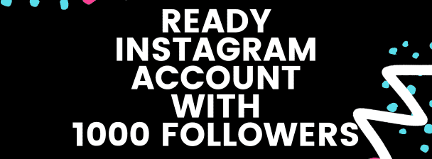 1 Ready Instagram account with 1000 followers