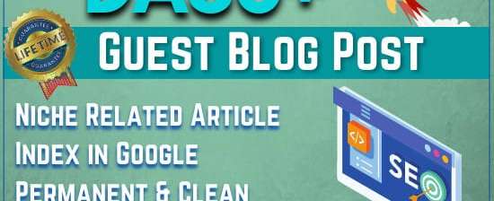 You will get Guest Post Submission With Do-follow Backlinks On High Authority Websites