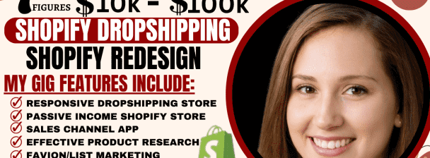 I will design shopify dropshipping website, printify printful pod business products