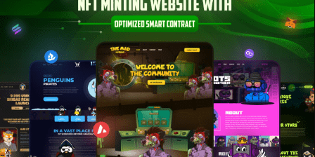 I will create nft website with smart contract, nft marketplace