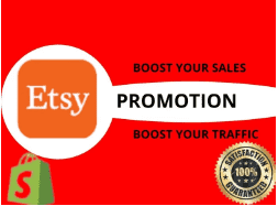 You will get etsy promotion etsy marketing etsy SEO etsy traffic