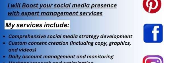 I will Boost your social media presence with expert management services