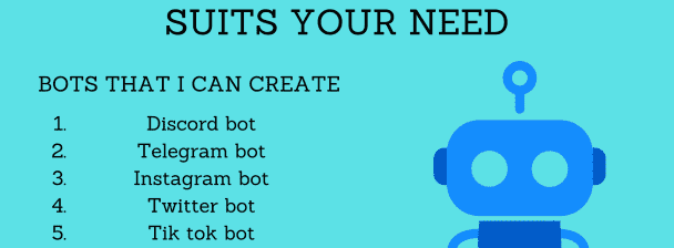 I will create custom Instagram bot, Social media bot, tiktok bot, telegram bot