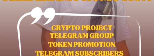 I will do crypto telegram promotion crypto promotion nft crypto telegram