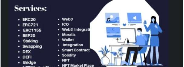 I will do web3 solidity smart contract erc20, 721 erc1155 ,staking , minting dapp