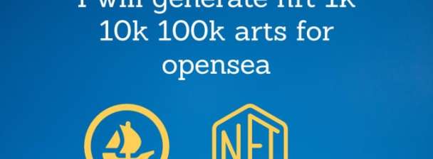 I will create randomly generated nft  100k arts for opensea