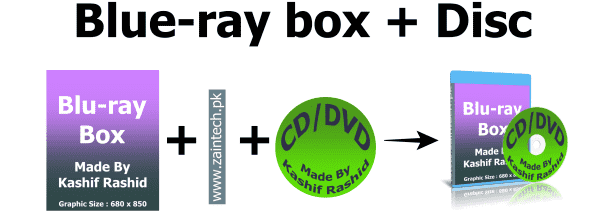 I will convert your graphic to Blu-ray box + Disc