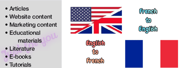 I will translate your content from English to French and vice versa