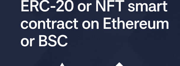 I will develop and deploy a secure ERC-20 or NFT smart contract on Ethereum or BSC