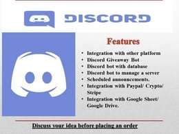 I will develop a custom discord bot