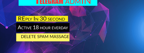 I will be your telegram group admin and community manager
