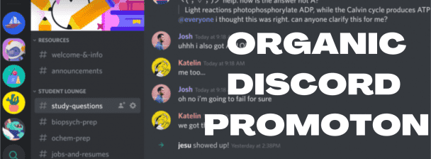 I will promote organically your discord nft and crypto project