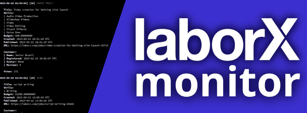 LaborX-monitor for freelancers | Be the first to know about new jobs