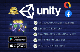 I will provide unity game development, monetization and multiplayer