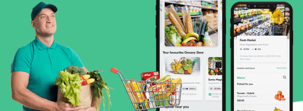 develop food delivery app, grocery app like swiggy, grubhub, food panda